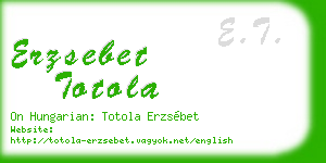 erzsebet totola business card