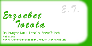 erzsebet totola business card